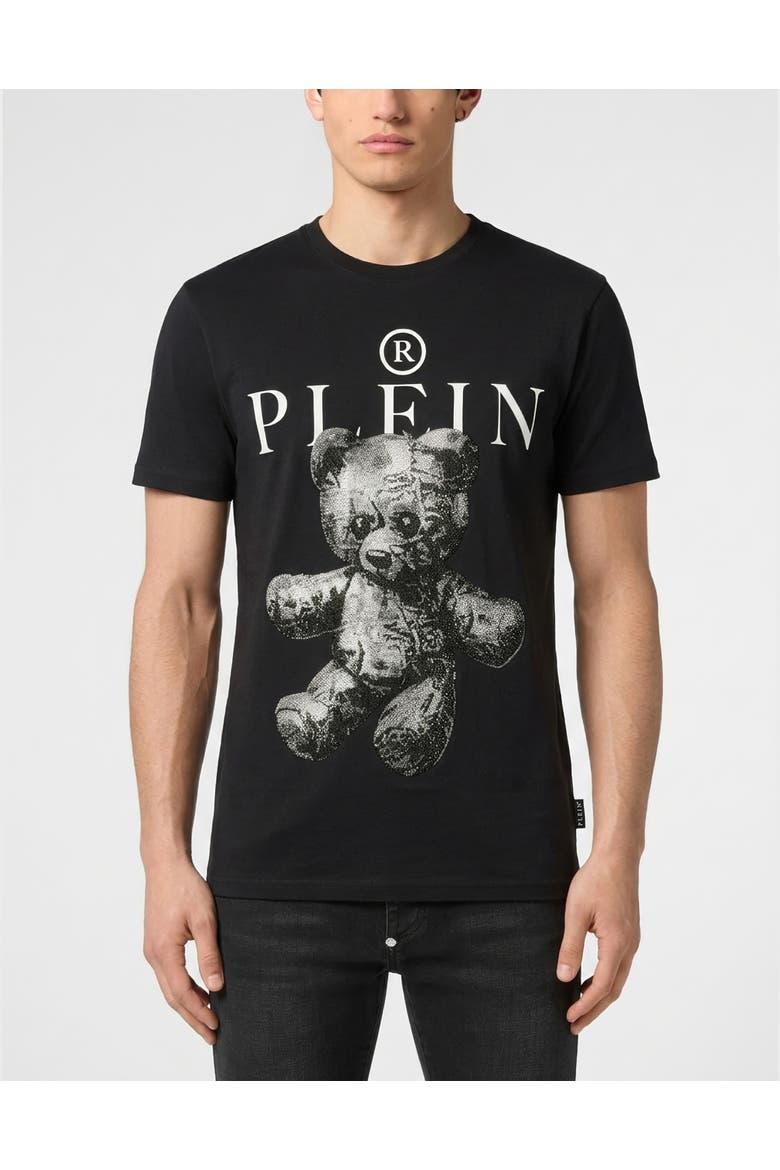Jersey T-Shirt Teddy Dollar Stones Men, Main, color, black