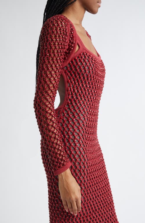 Diotima Gala Crystal Mesh Shrug In Paprika