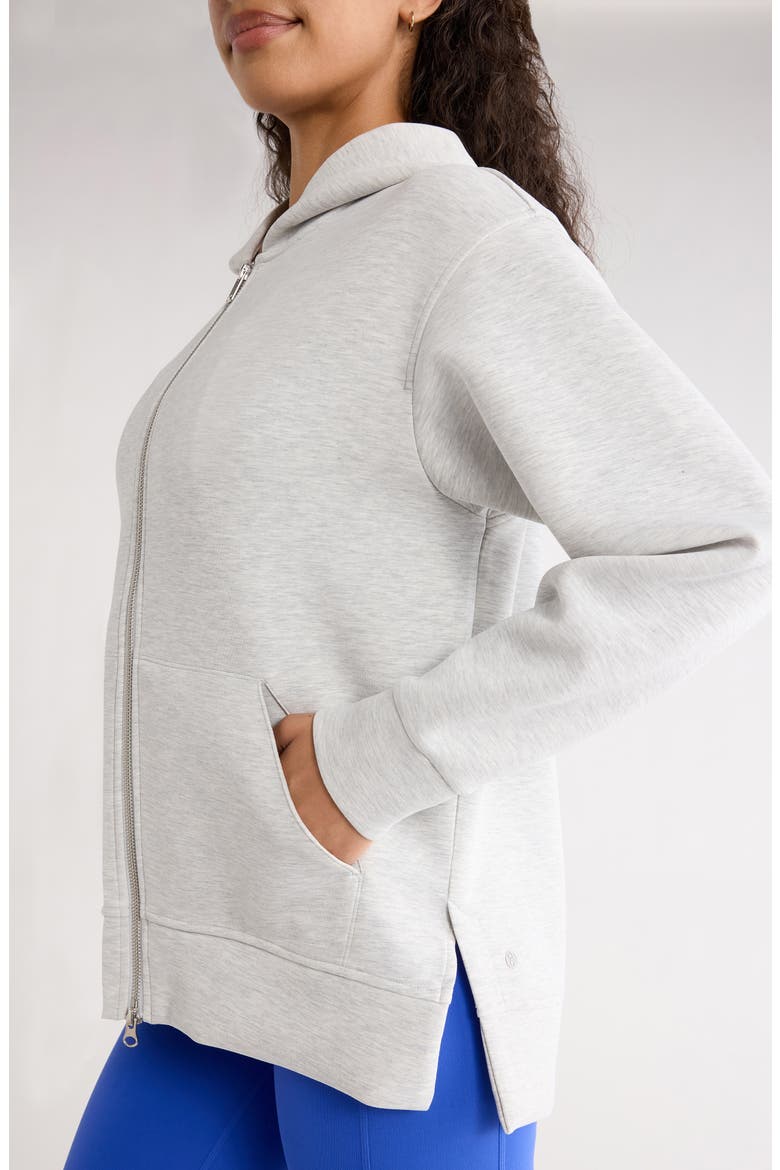 Ultra Luxe Volume Zip Hoodie, Alternate, color, GREY LIGHT HEATHER