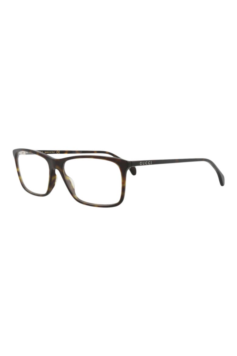 GG0553O 54mm Square Optical Glasses, Alternate, color, HAVANA HAVANA TRANSPARENT
