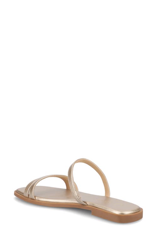 Journee Collection Brisa Slide Sandal In Champagne
