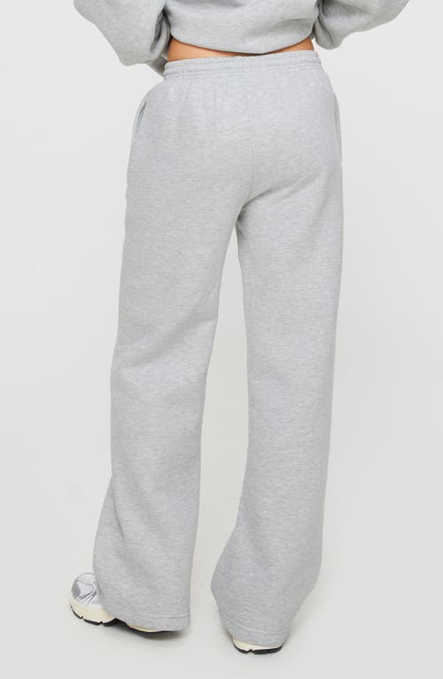 Princess Polly Logo Straight Leg Sweatpants In Grey