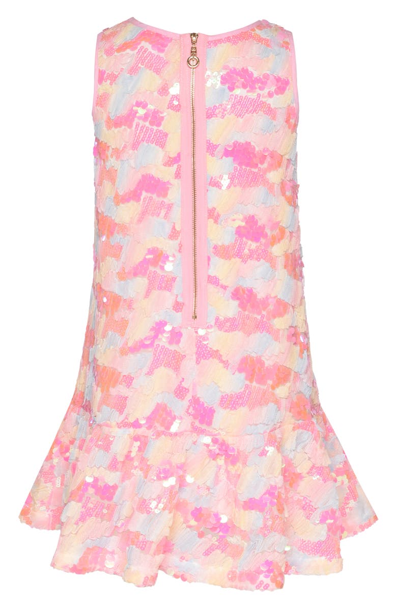 Hannah Banana Kids' Sequin Drop Waist Dress, Alternate, color, Pink Multi