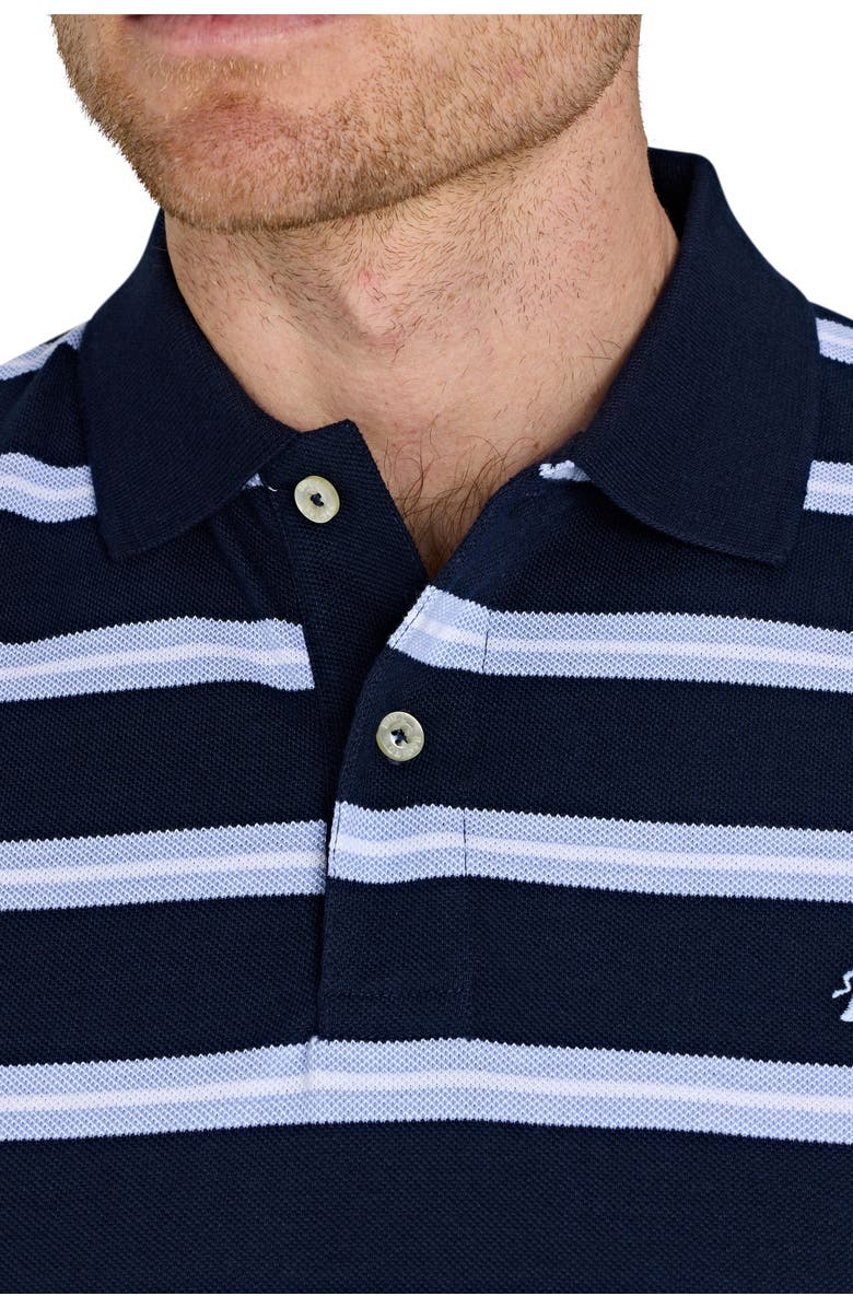 Raging Bull Triple Stripe Birdseye Polo, Alternate, color, Navy