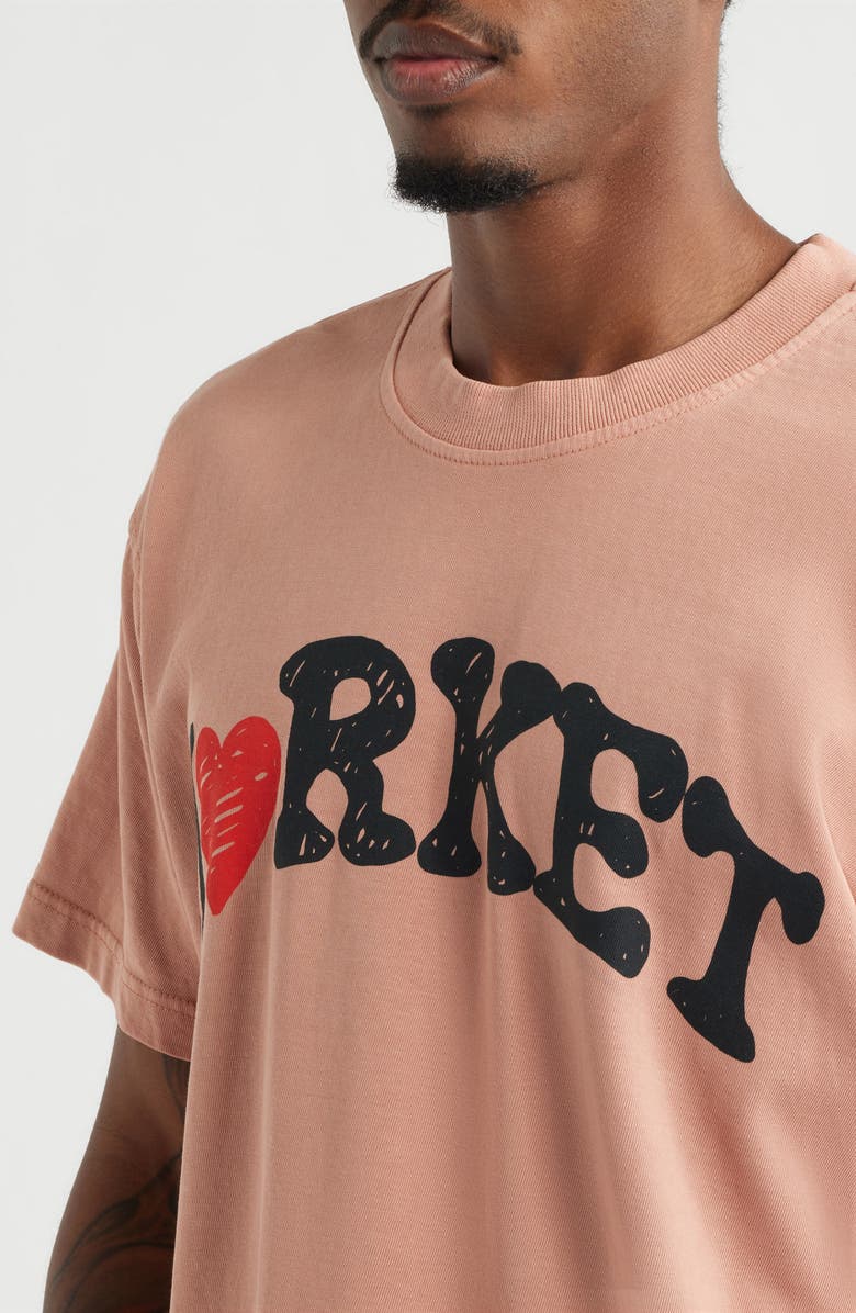 MARKET Heart Arc Cotton Graphic T-Shirt, Alternate, color, Salmon
