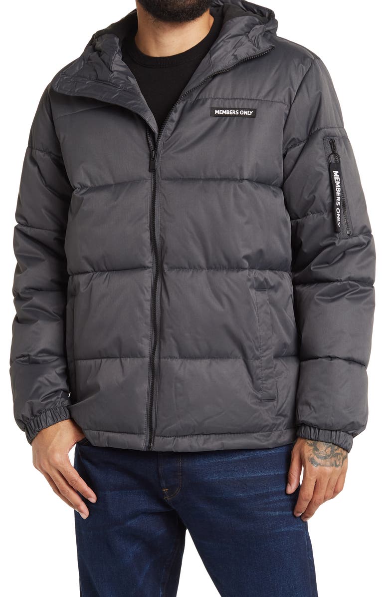 Members Only Quilted Twill Puffer Jacket, Main, color,