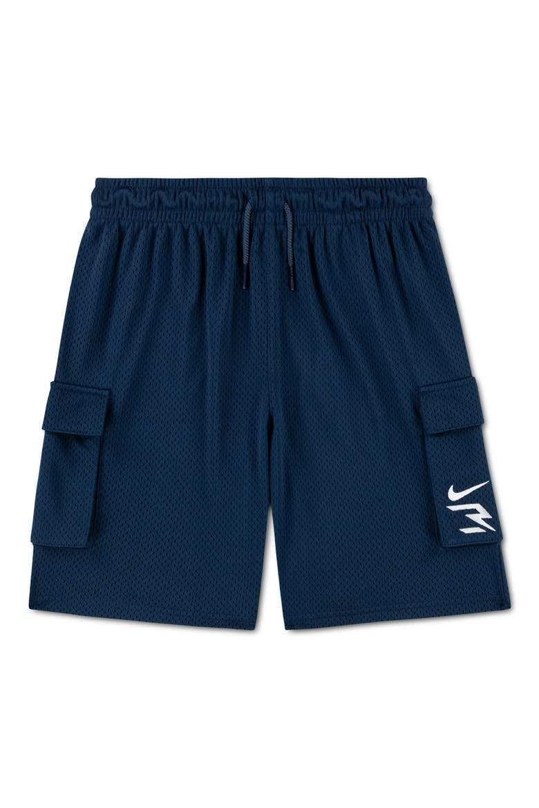 Kids' Mesh Cargo Shorts, Main, color, DARK HORIZON
