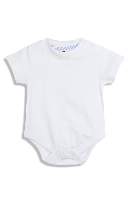 Jojo Maman Bébé Jojo Maman Bebe Cotton Bodysuit & Whale Seersucker Overalls Set In Blue