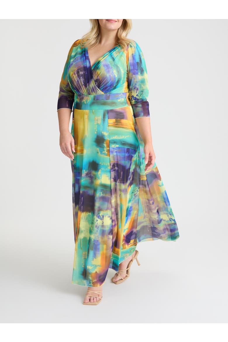 Verity Abstract Print Maxi Gown, Alternate, color, Abstract Multi