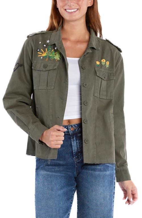 Billy T Tree Power Embroidered Jacket in Army 