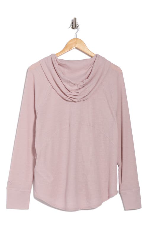 DKNY DKNY SLUB WAFFLE KNIT ZIP HOODIE