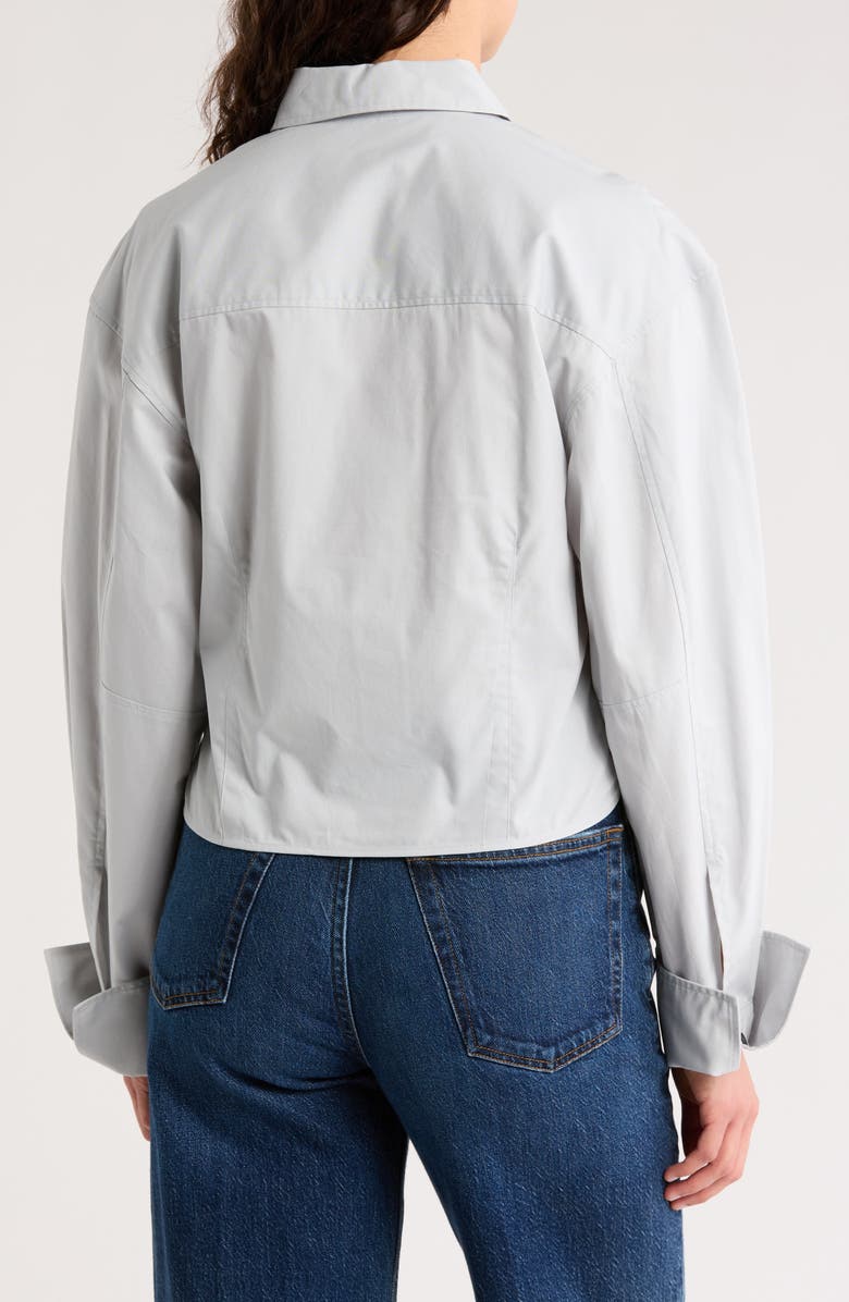 Becca Crop Poplin Button-Up Shirt