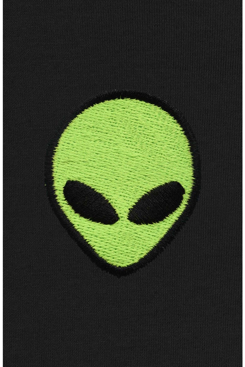 Alien Fleece Sweatshirt, Alternate, color, Black