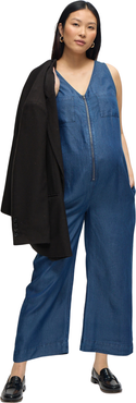 Ingrid & Isabel The Zip & Relax Chambray Maternity + Nursing Jumpsuit
