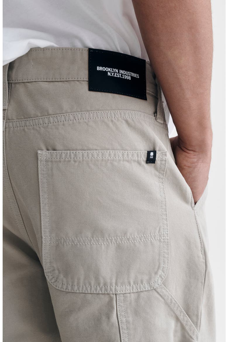 Williamsburg Relaxed Straight Leg Canvas Carpenter Pants, Alternate, color, SAGE COLORED CANVAS