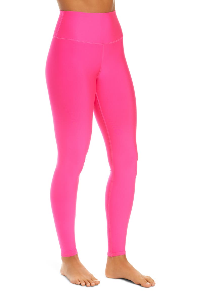 Airlift High Waist Leggings, Alternate, color, NEON PINK