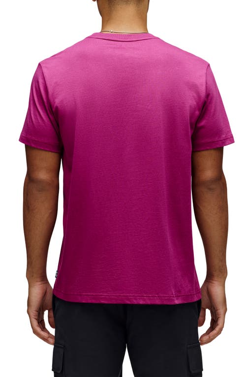 Psycho Bunny Rowen Floral Embroidered Pima Cotton Graphic T-shirt In Pink