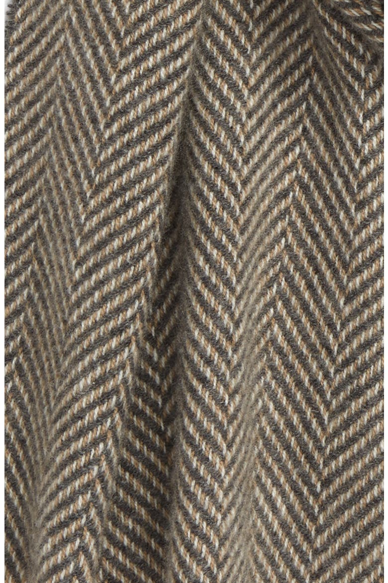 Herringbone Cashmere Scarf, Alternate, color, CAMEL