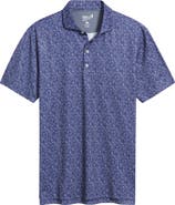 johnnie-O Boggings Mushroom Print PREP-FORMANCE Golf Polo