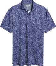 johnnie-O Boggings Mushroom Print PREP-FORMANCE Golf Polo