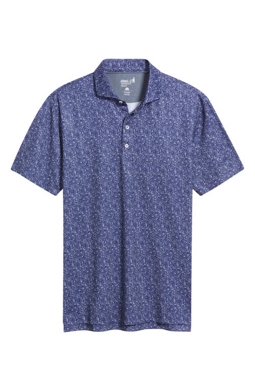 Johnnie-o Boggings Mushroom Print Prep-formance Golf Polo In Navy