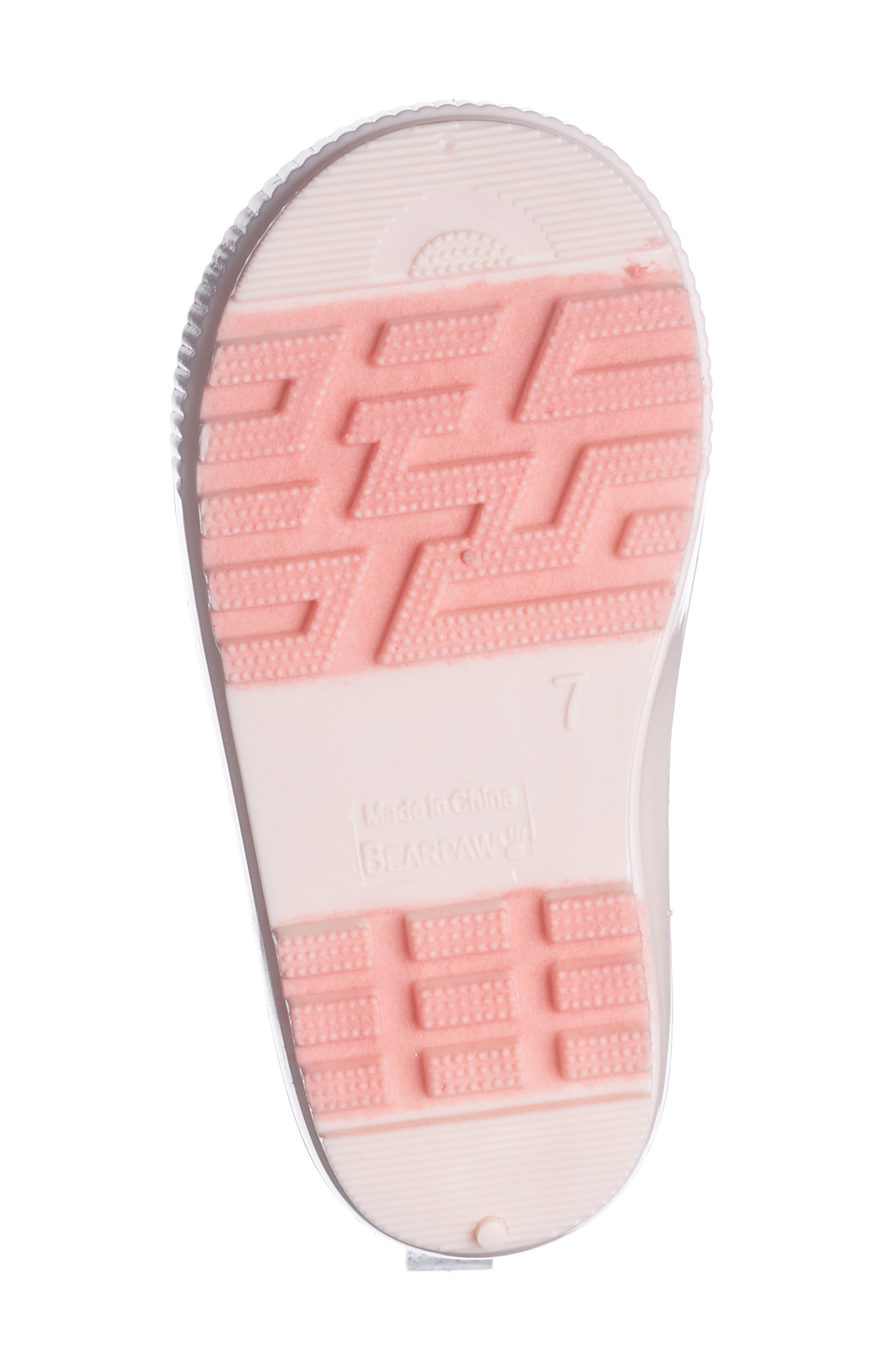 BEARPAW Kids' Pink Glitter Rain Boot, Alternate, color, Pink Glitter