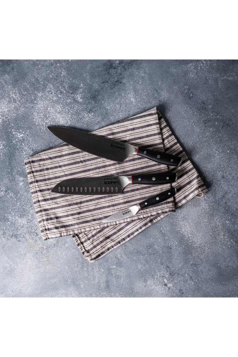 iconiX® 3-Piece Starter Knife Set, Alternate, color, Black