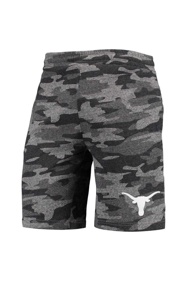 Men's Concepts Sport Charcoal/Gray Texas Longhorns Camo Backup Terry Jam Lounge Shorts, Alternate, color, Charcoal