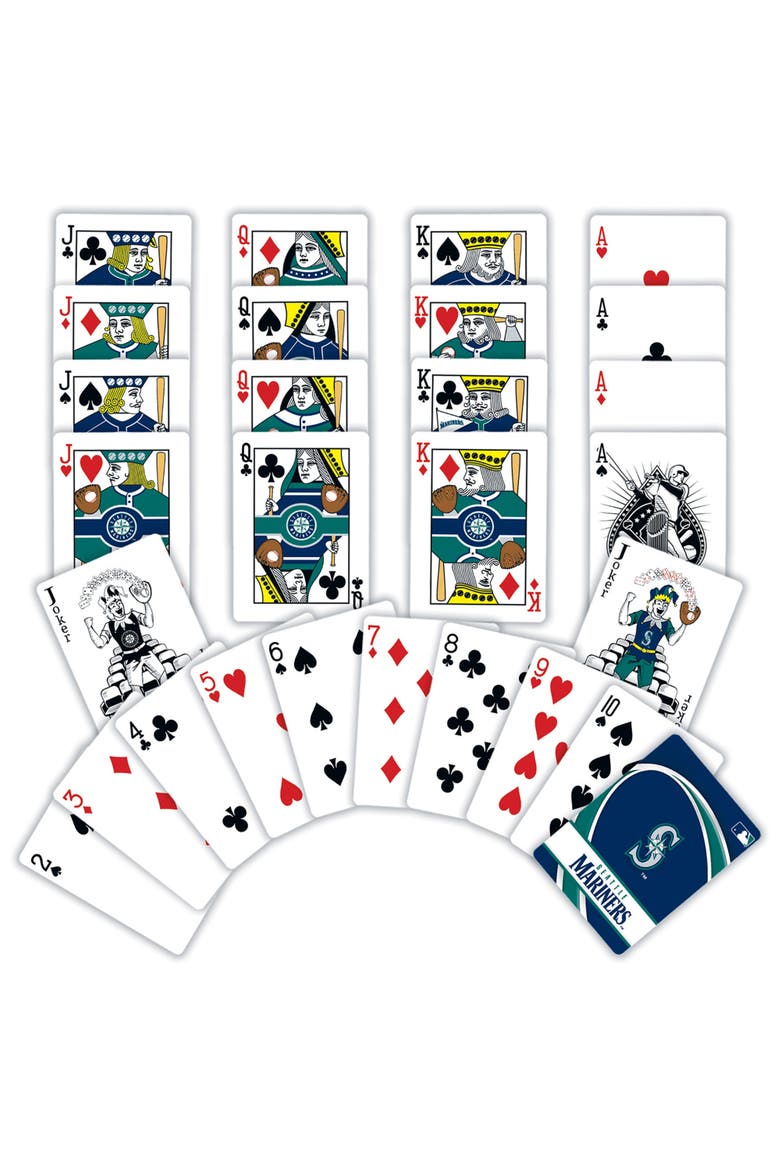 Seattle Mariners Playing Cards, Alternate, color, Multicolor