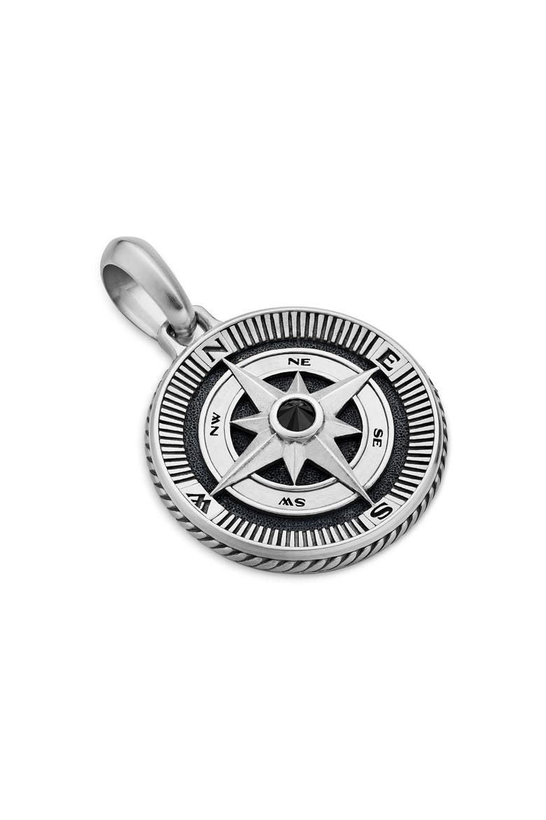 Maritime Compass Pendant, Alternate, color, SILVER PAVE