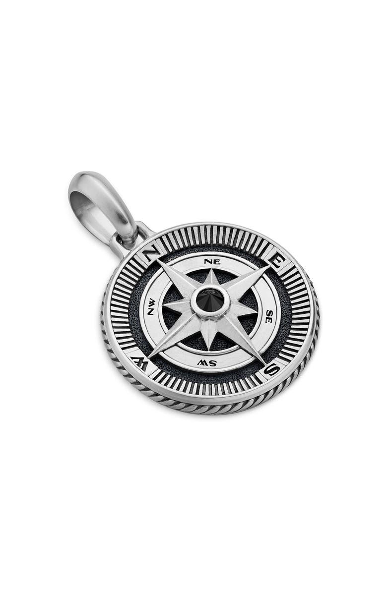 David Yurman Maritime Compass Pendant, Alternate, color, Silver Pave