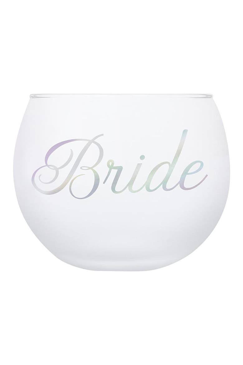 Bride Roly Poly Stemless Glass, Main, color, WHITE