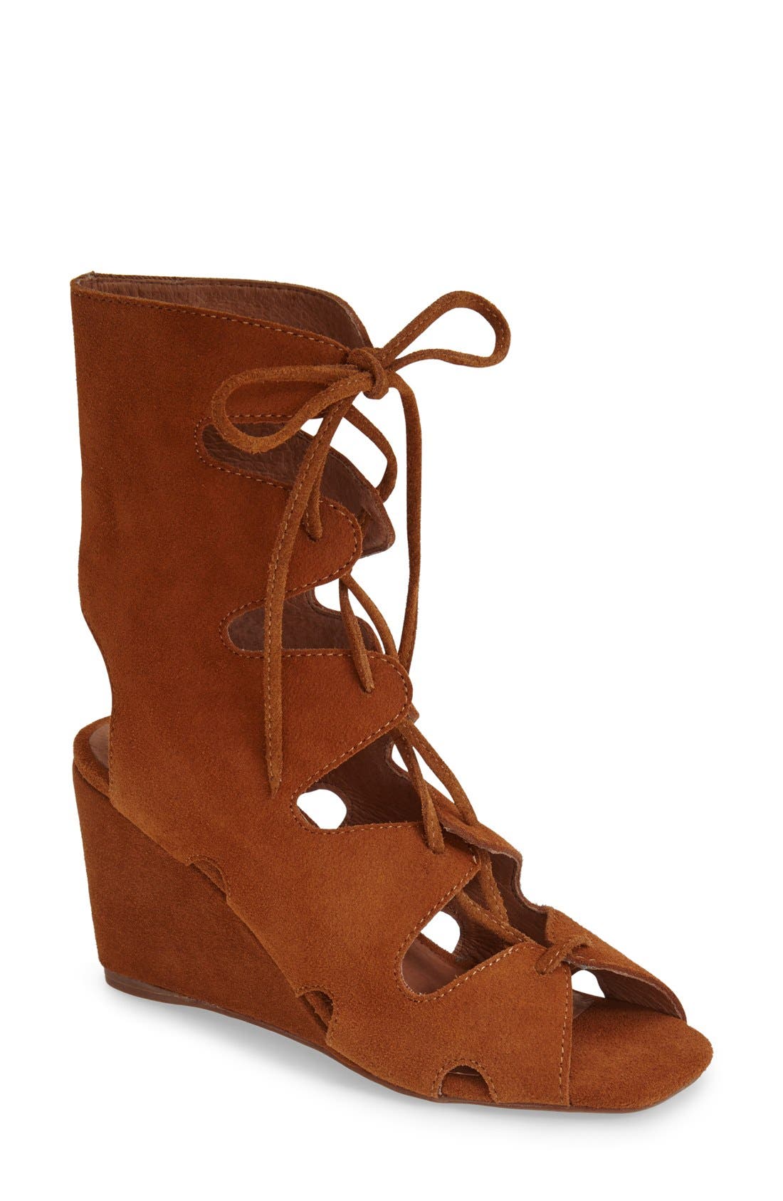 'Romilly' Suede Gladiator Sandal, Main, color, TAN SUEDE