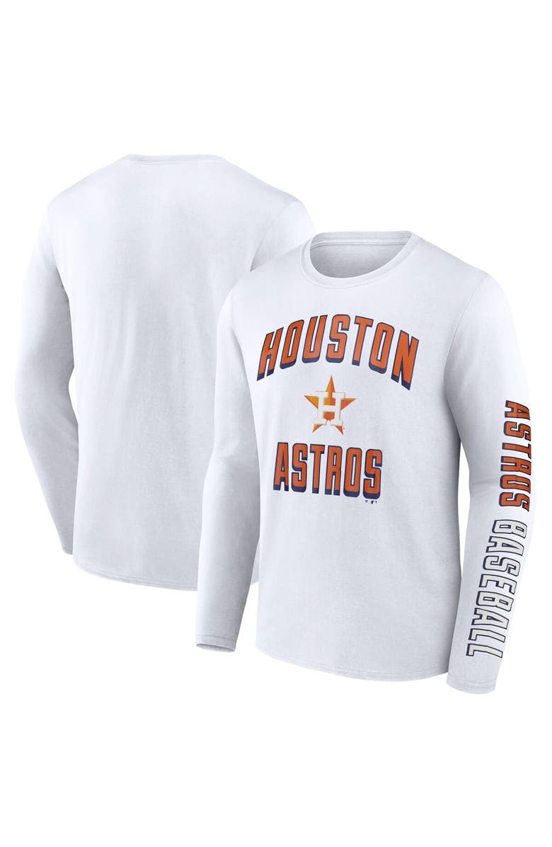 FANATICS Men's Fanatics  White Houston Astros Long Sleeve T-Shirt, Main, color, 