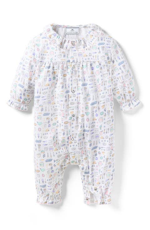 Madeline Print One-Piece Brushed Twill Pajamas (Baby)