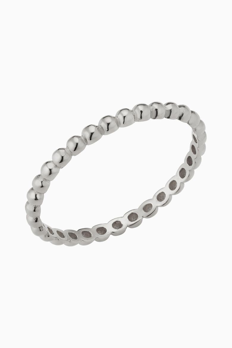 14K Gold Have a Ball Stack Ring, Main, color, White Gold