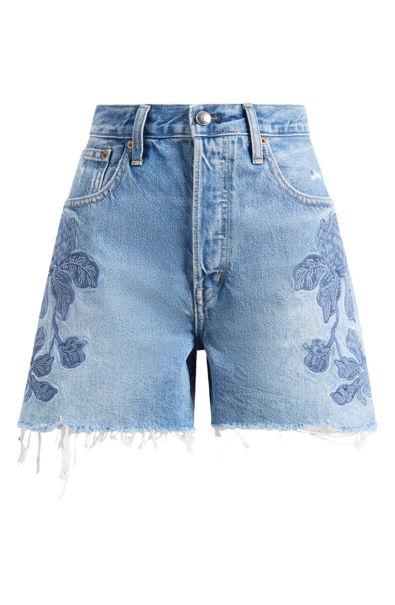 Madewell The Essex Mid-Length Shorts, Main, color, Worn Mid Indigo