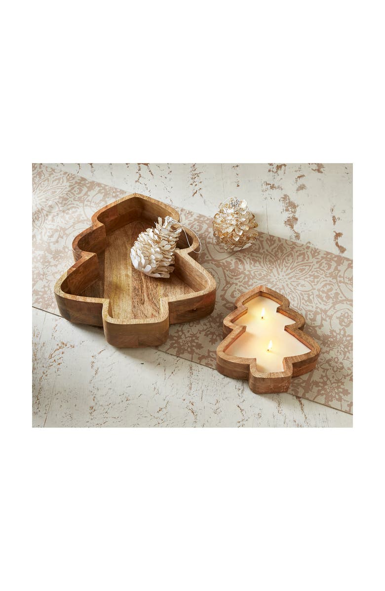 tag Artisan Fir Tree Doughbowl Candle - White Wax Christmas Decor, Alternate, color, White