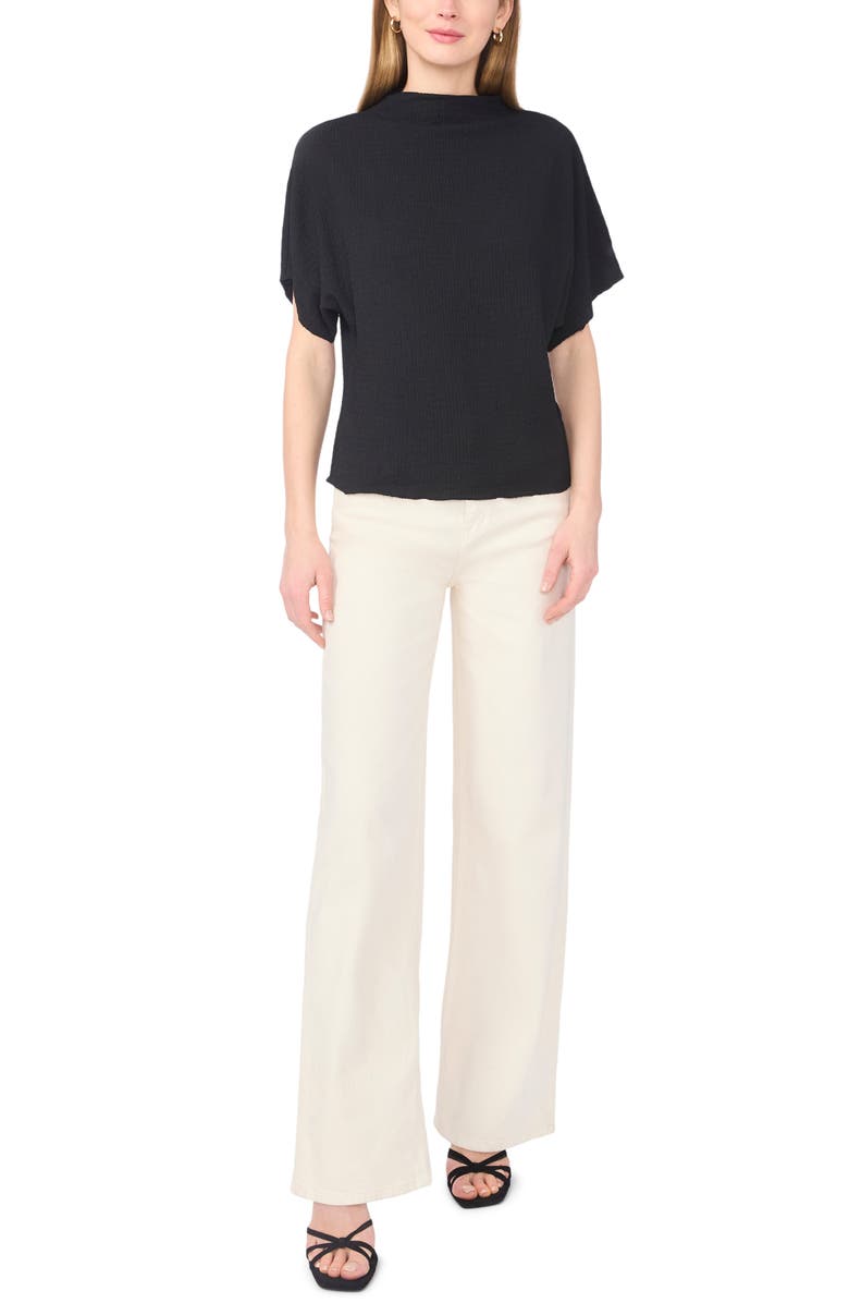 Vince Camuto Dolman Drape Sweater, Alternate, color, Rich Black