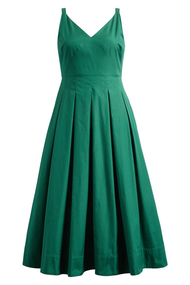 Abby Cotton Poplin Dress, Alternate, color, MALACHITE