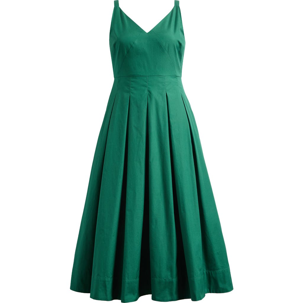 Alex Mill Abby Cotton Poplin Dress In Green
