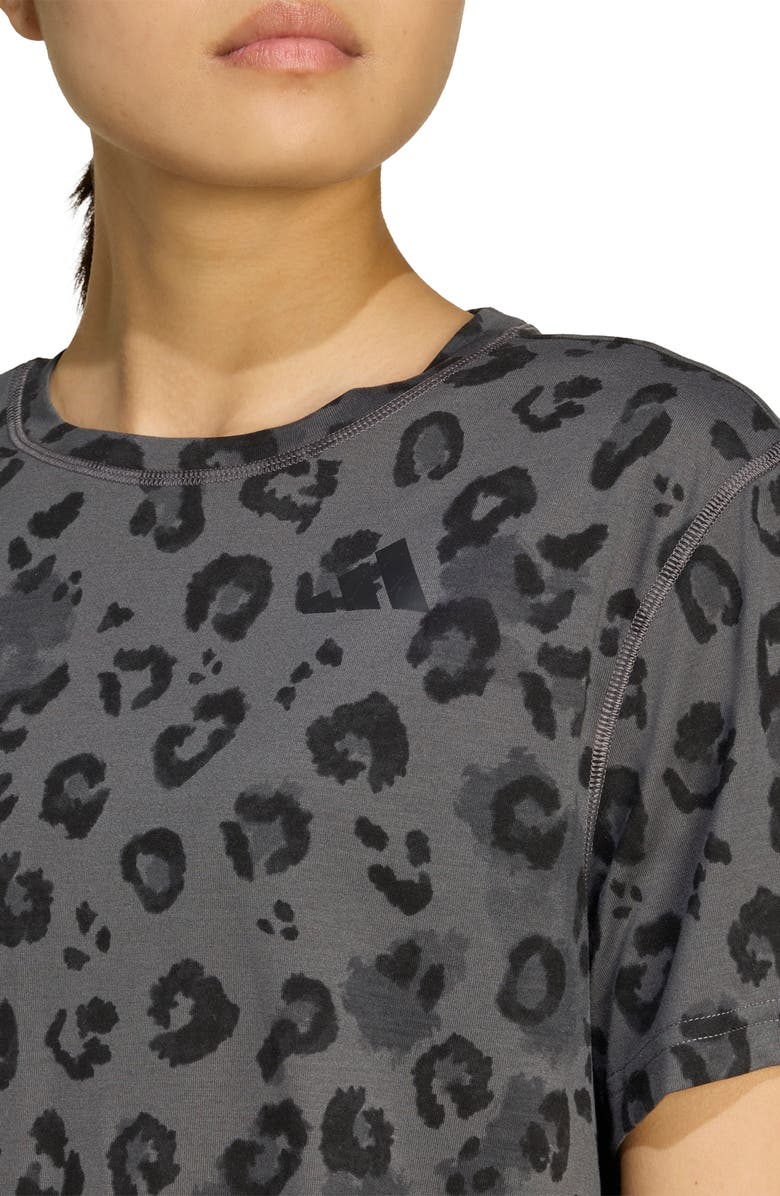 adidas Workout Essentials T-Shirt, Alternate, color, Grey/ Print