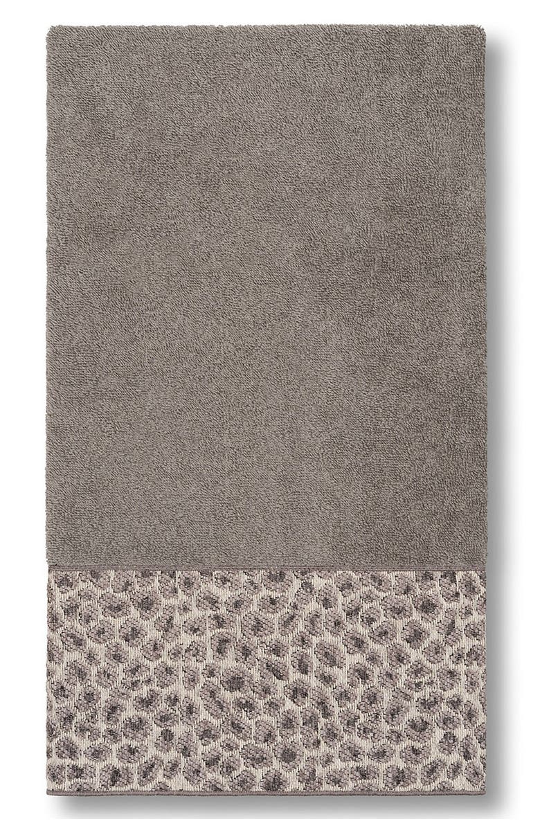Linum Home Textiles Spots 3-Piece Embellished Towel - Dark Grey, Main, color, Dark Grey