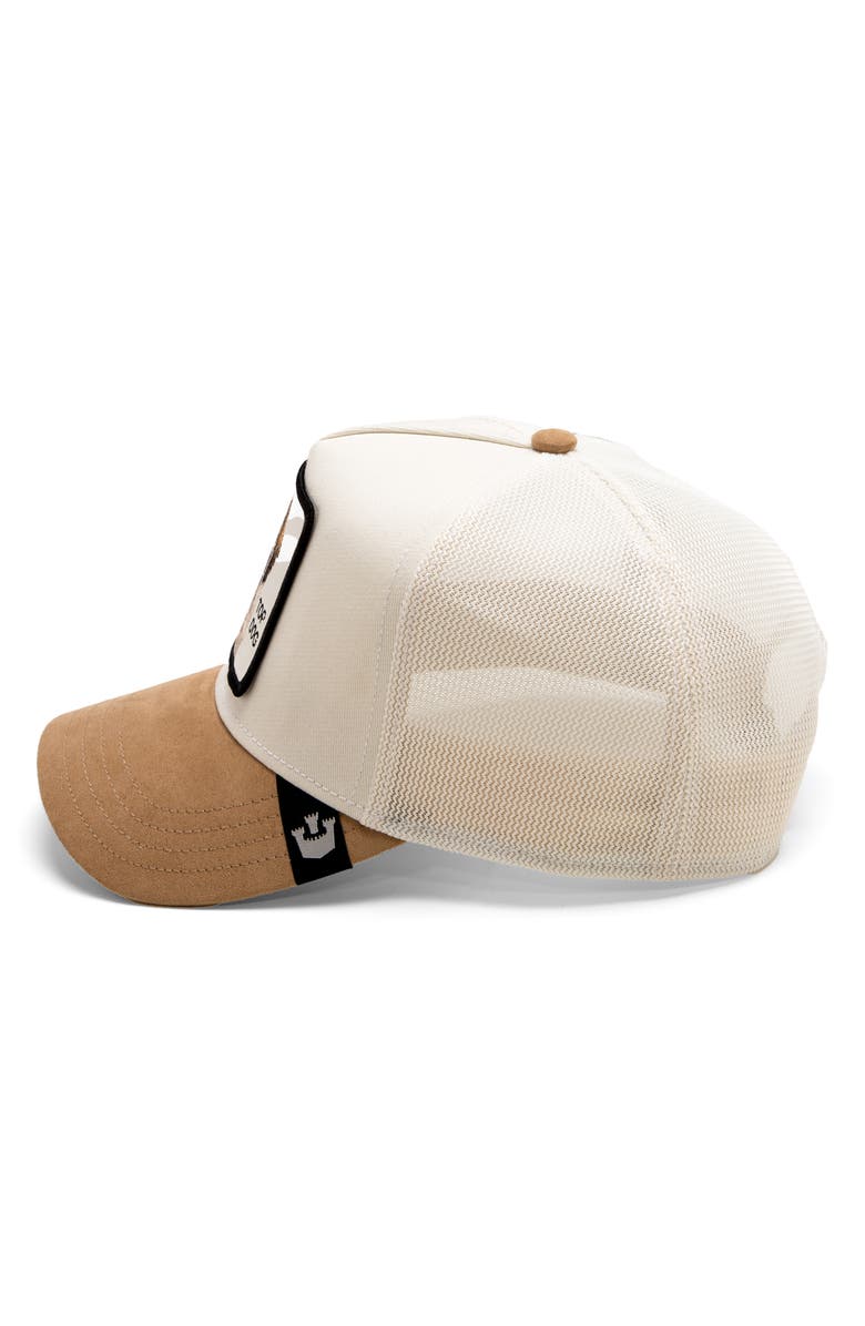 Goorin Bros. The Suede St. Bernard Patch Snapback Trucker Hat, Alternate, color, 