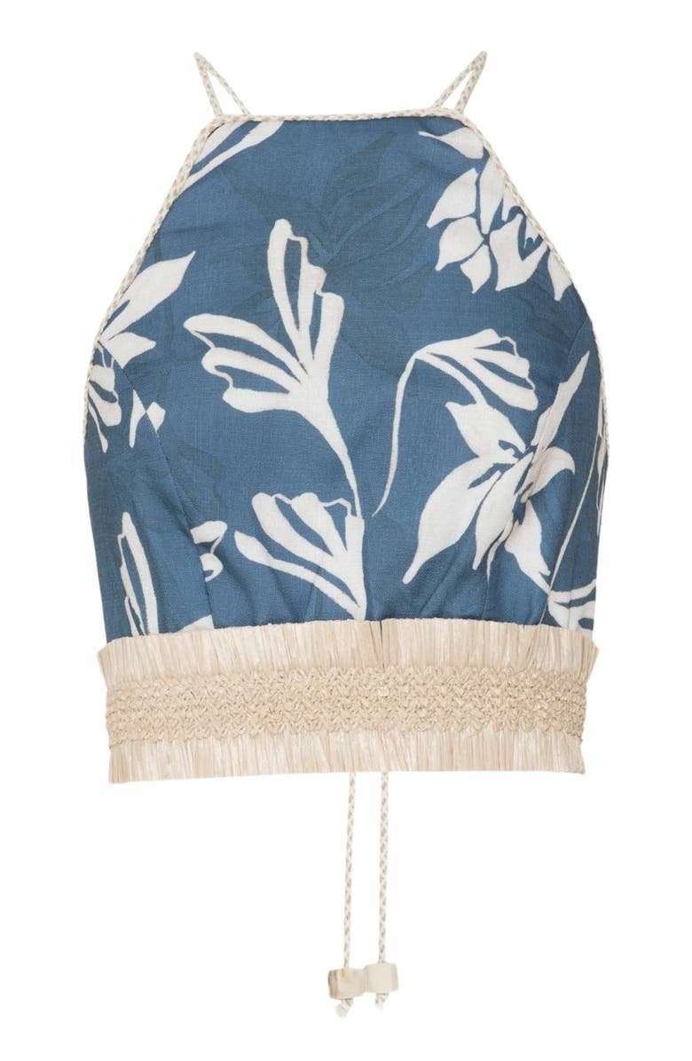 PatBO Artichoke Halterneck Top, Alternate, color, 