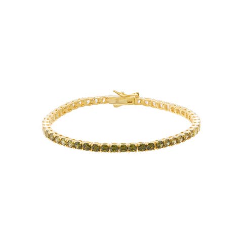 Earth Tone Ombre CZ Tennis Bracelet