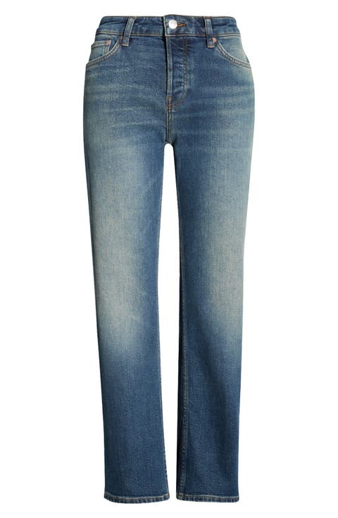 Slim Straight Crop Jeans