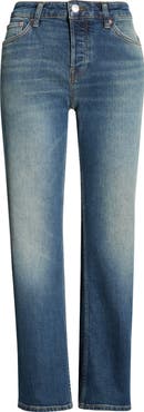 Re/Done Slim Straight Crop Jeans