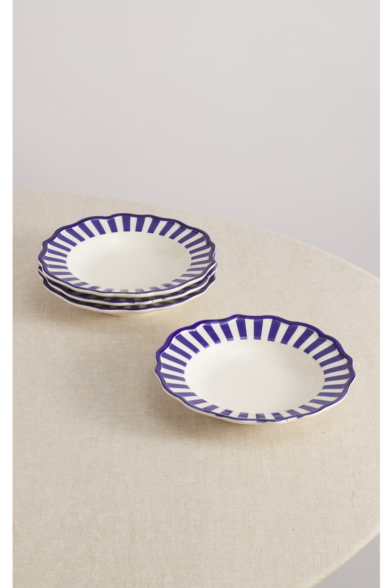 Riviera 9,2'' Pasta Bowl Set of 4, Main, color, Blue/Cream