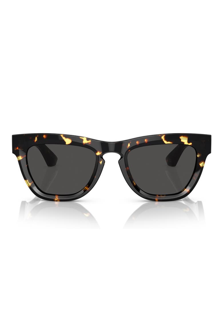 52mm Square Sunglasses, Main, color, DARK HAVANA